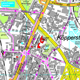 Leverkusen Stadtteile Karte - Draw-fDraw